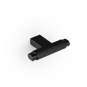 T-nuppi BROOKLYN MUSTA HARJATTU 55X37 MM