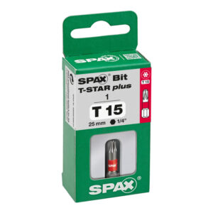 RUUVAUSKÄRKI T-15 (5 KPL) SPAX TORX-RUUVEILLE